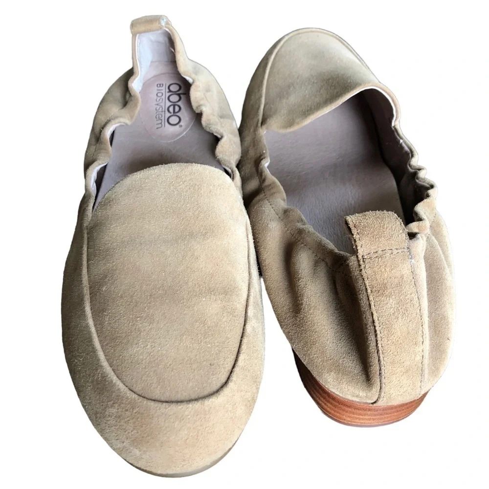 Abeo B.I.O. System Jean Leather Tan Suede Loafer 9.5N